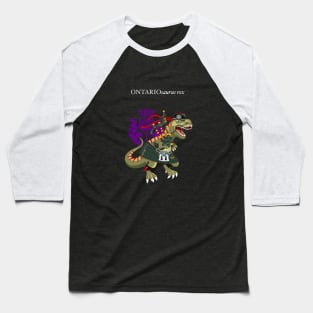 Clanosaurus Rex ONTARIOsaurus rex Plaid Ontario Scotland Ireland Family Tartan Baseball T-Shirt